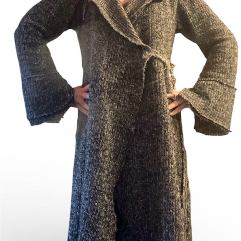 Knit Cardigan Duster Coat | Large | Whimsical | Goth | Celestial - Picture 2 of 14